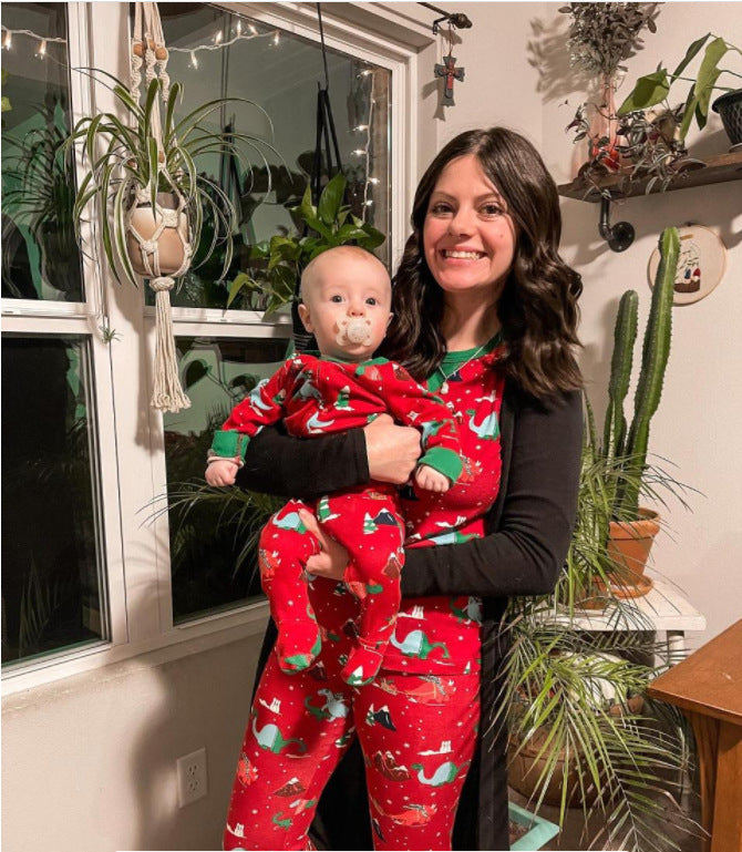 Family Matching Festive Christmas Pajama Cotton Sets