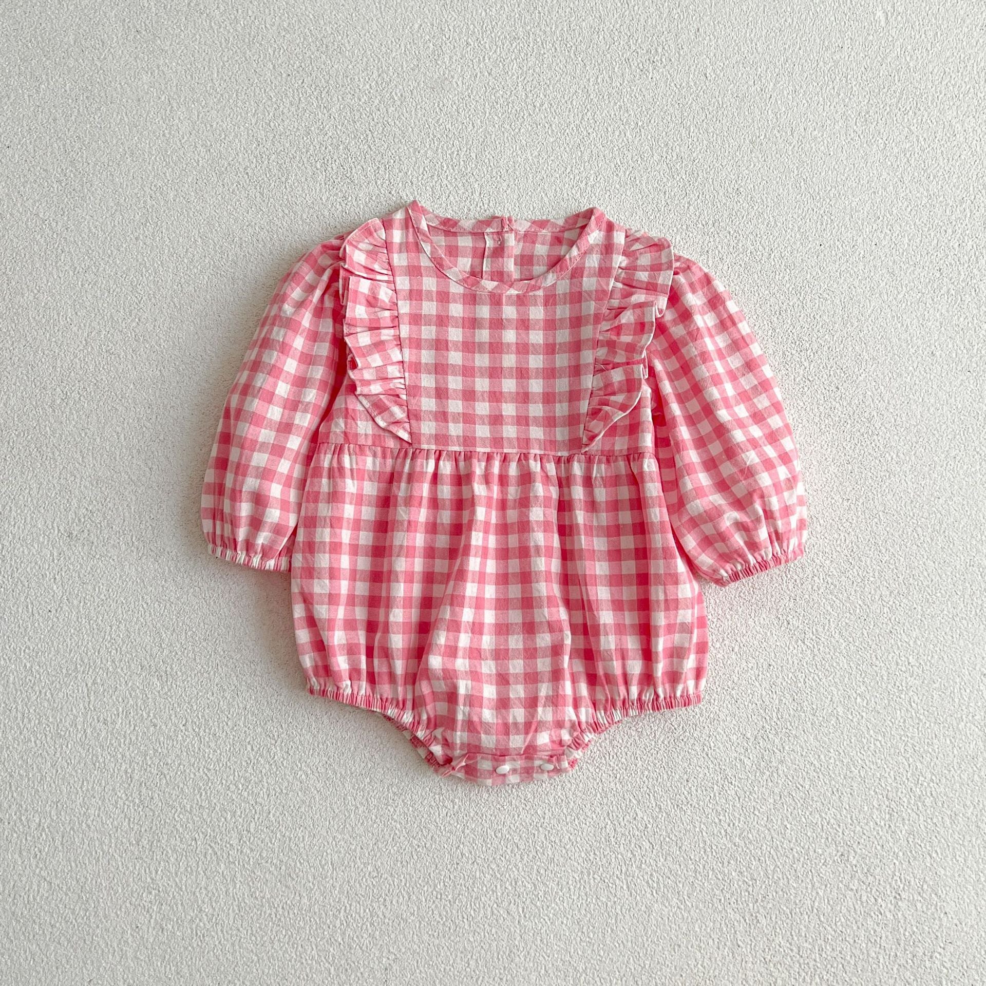 New Multi-Color Plaid Fashion One-Piece Baby Romper