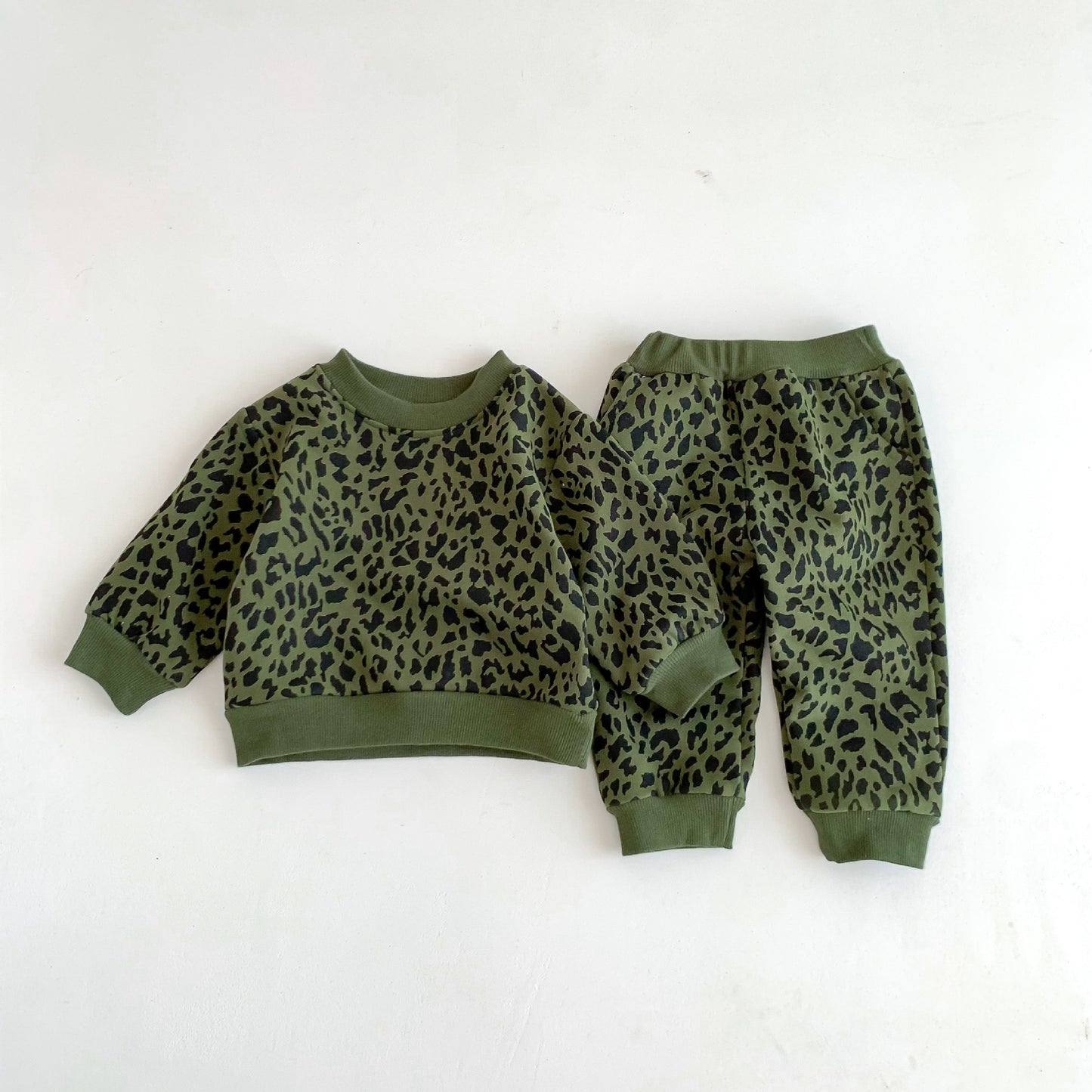 Children's Fall Outfits Baby Boys Girls Pullover Crew Neck Top Trousers Outdoor Sportswear