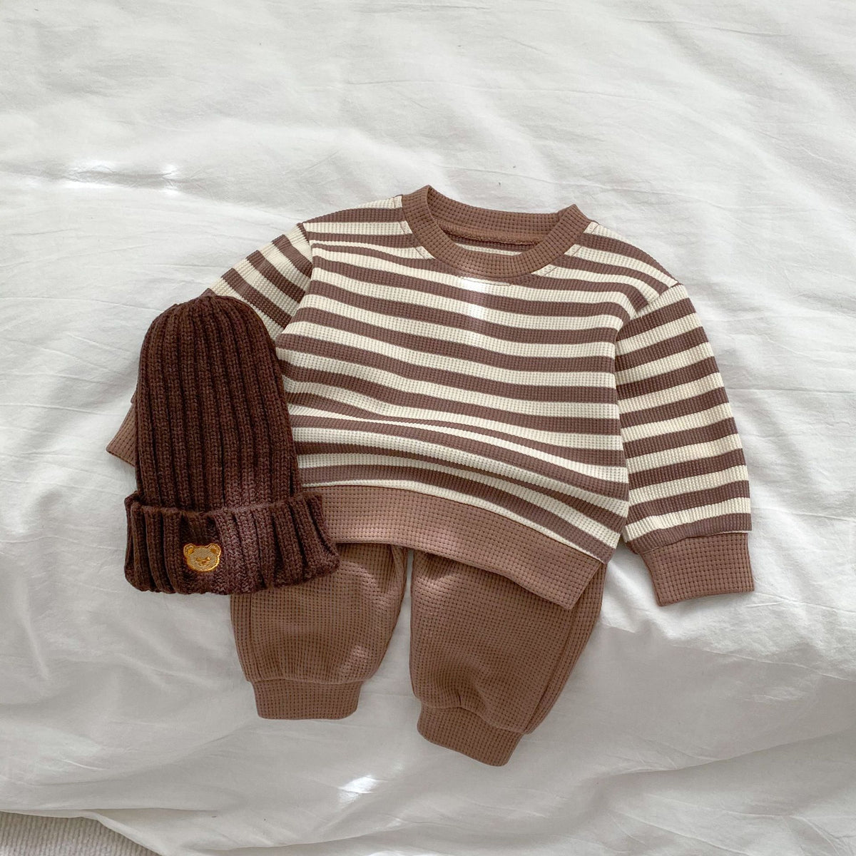 Boys & Girls Waffle Stripes Fall Outfits