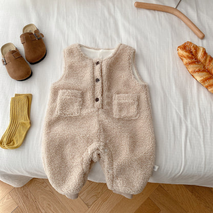 Unisex Baby Clothes Winter Overalls Cute Newborn Infant Jumpsuit