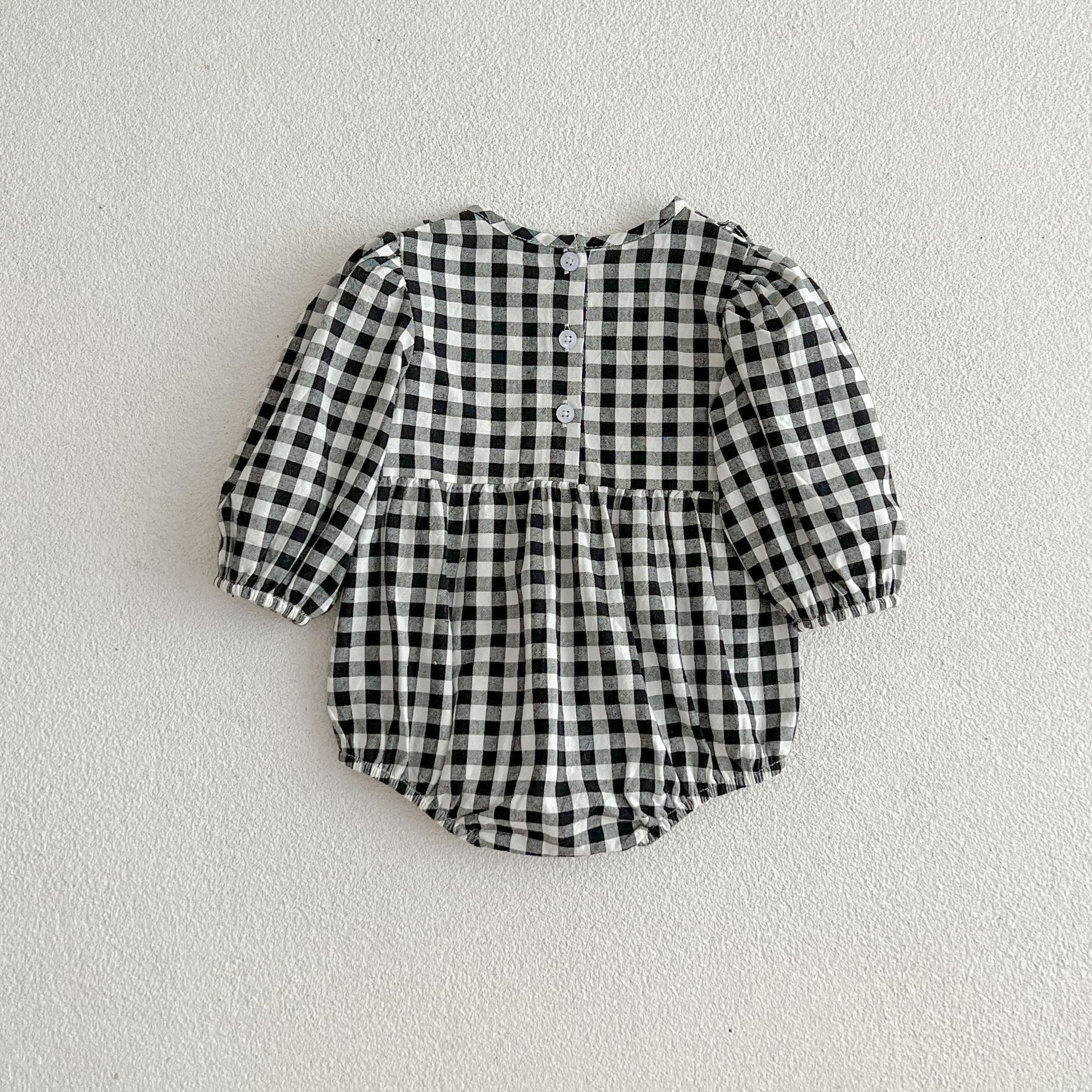 New Multi-Color Plaid Fashion One-Piece Baby Romper