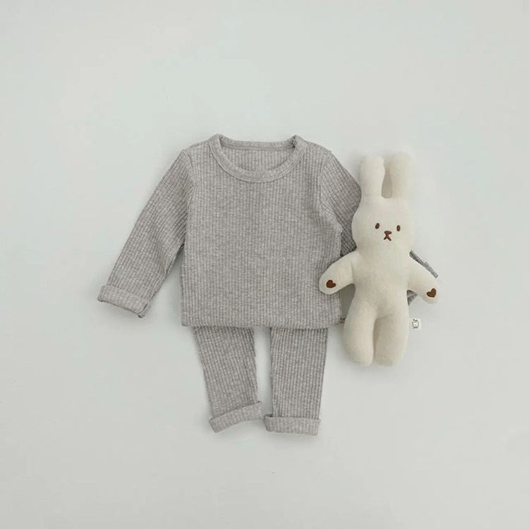 Pyjama en coton confortable élastique à bande épaisse d'automne pour bébé enfant