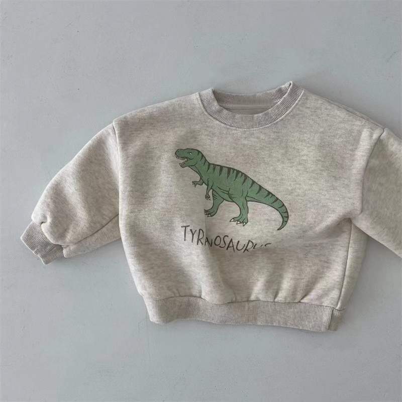 Baby Cartoon Cotton Casual Long Sleeve Round Neck Sweatshirt for Boys and Girls