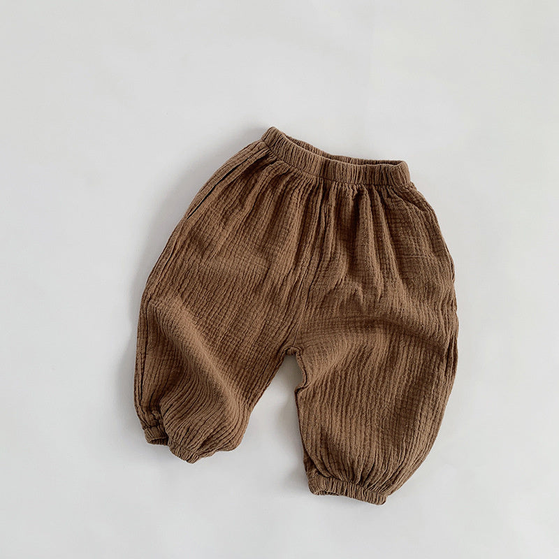 Pantalons bébé garçon et fille pantalons bloomers amples all-match