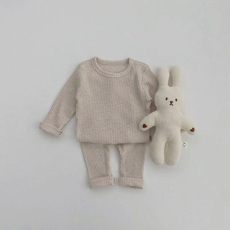 Pyjama en coton confortable élastique à bande épaisse d'automne pour bébé enfant