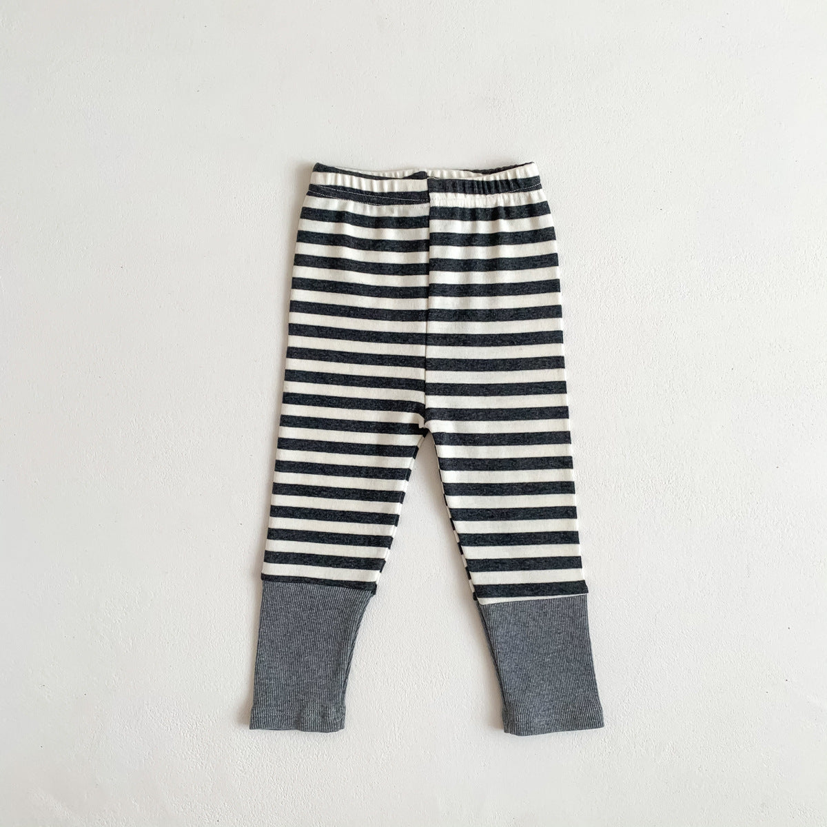 Leggings rayés pour bébé, pantalons à coutures extensibles pour nourrissons, pantalons décontractés