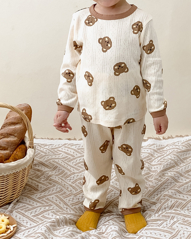 Toddler Boy Girl Cotton Long Sleeve Pajamas Sleepwear