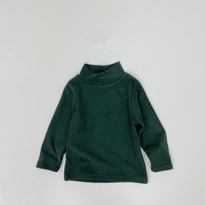 Children's Mid-Collar Solid Color Cotton Bottoming Shirt LT008