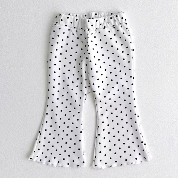 Pit Striped Cotton Toddler Girl Bell Bottom Trousers Pants