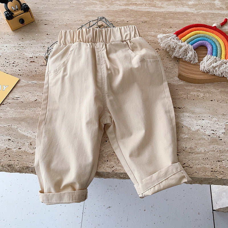 Spring Fall Boys And Girls Casual Pants Trousers