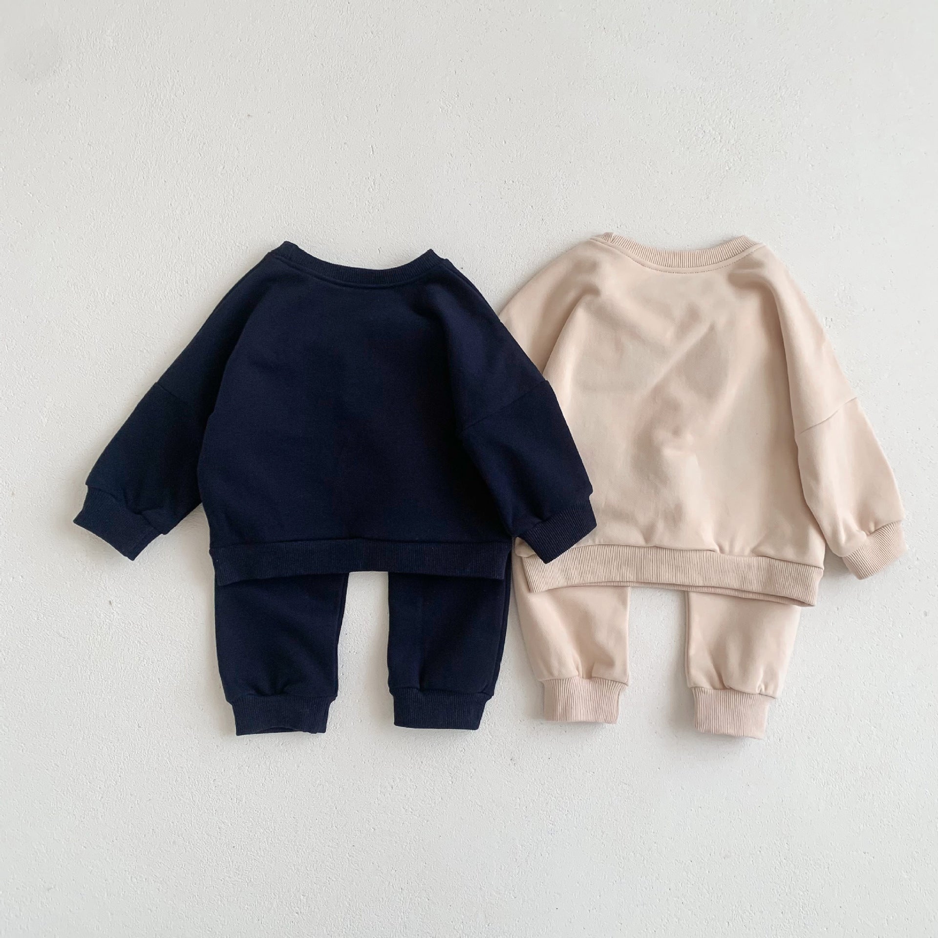 Pull et pantalon à manches longues pour bébés garçons et filles, mode Smiley arc-en-ciel