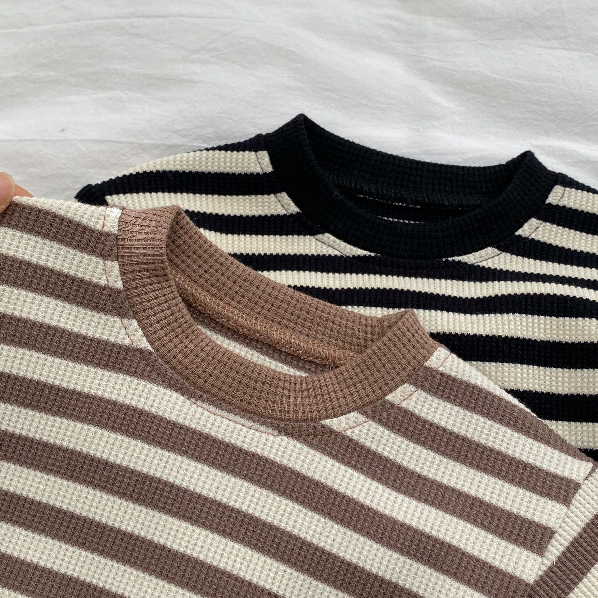 Boys & Girls Waffle Stripes Fall Outfits