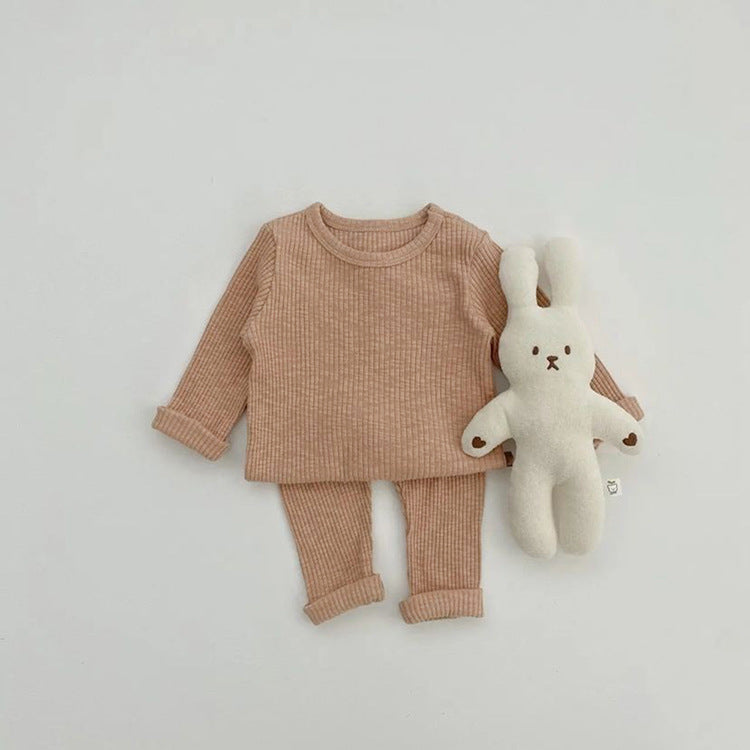 Pyjama en coton confortable élastique à bande épaisse d'automne pour bébé enfant