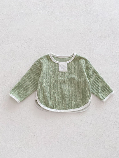 Infant kids Clothing Tops Loose Round Neck Casual Long Sleeve T-shirts