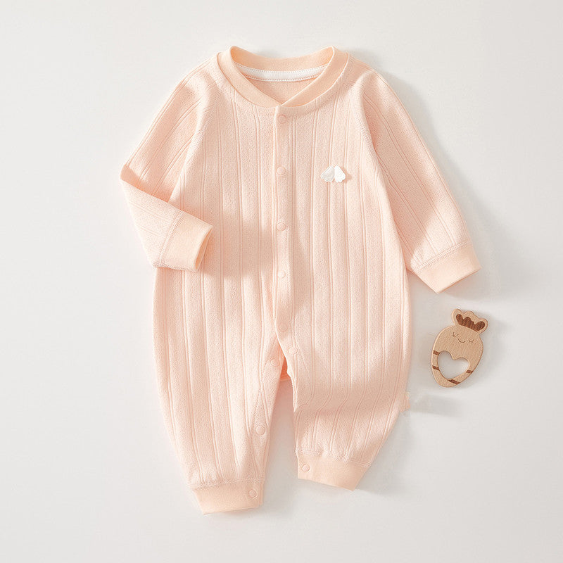 Baby Boy Girl Crewneck Cotton Pink Romper Fall Bodysuit 