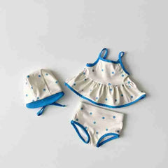 Polka Dot Swimsuit for Girls 3 PC Sets