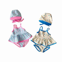 Polka Dot Swimsuit for Girls 3 PC Sets