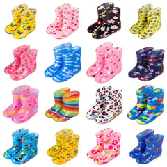 Premium Natural Rubber Rain Boots for Toddlers and Kids