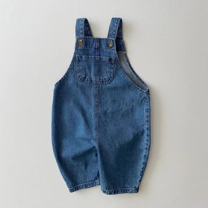 Salopette en Denim à fleurs pour nourrissons et tout-petits, jolie salopette de sport décontractée pour bébé, LP006