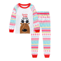 Snowflake Santa Claus Children's Long Sleeve Pajamas