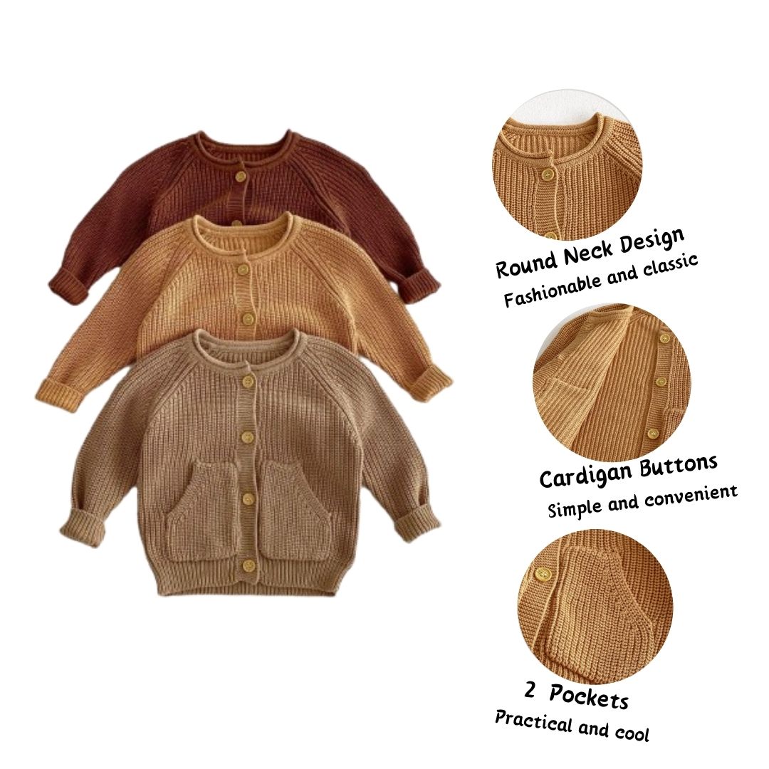 Sweater Cardigan Button Down Knitted CardiganOuterwear Coats with Pockets