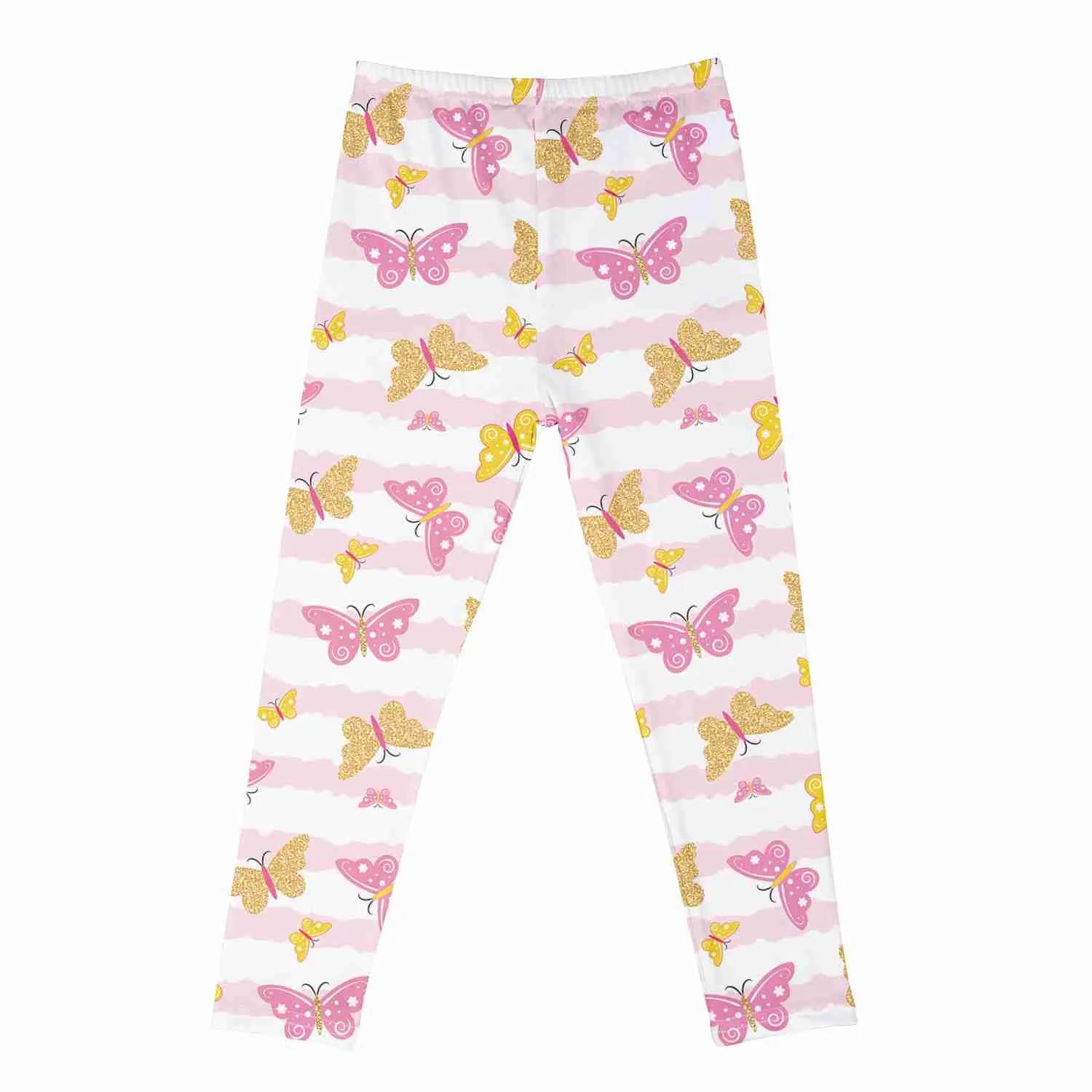 Toddler Girl Cartoon Print Straight Leggings