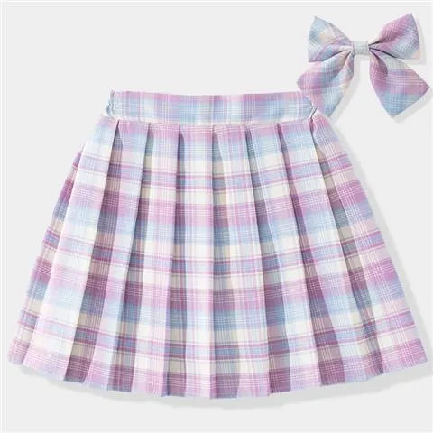 Toddler Girl Plaid Pleated Skirt Dress