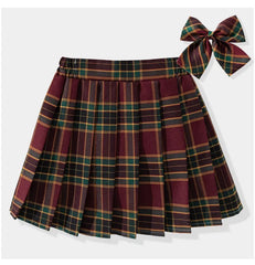 Toddler Girl Plaid Pleated Skirt Dress