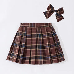 Toddler Girl Plaid Pleated Skirt Dress