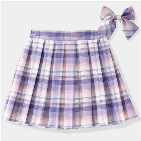 Toddler Girl Plaid Pleated Skirt Dress