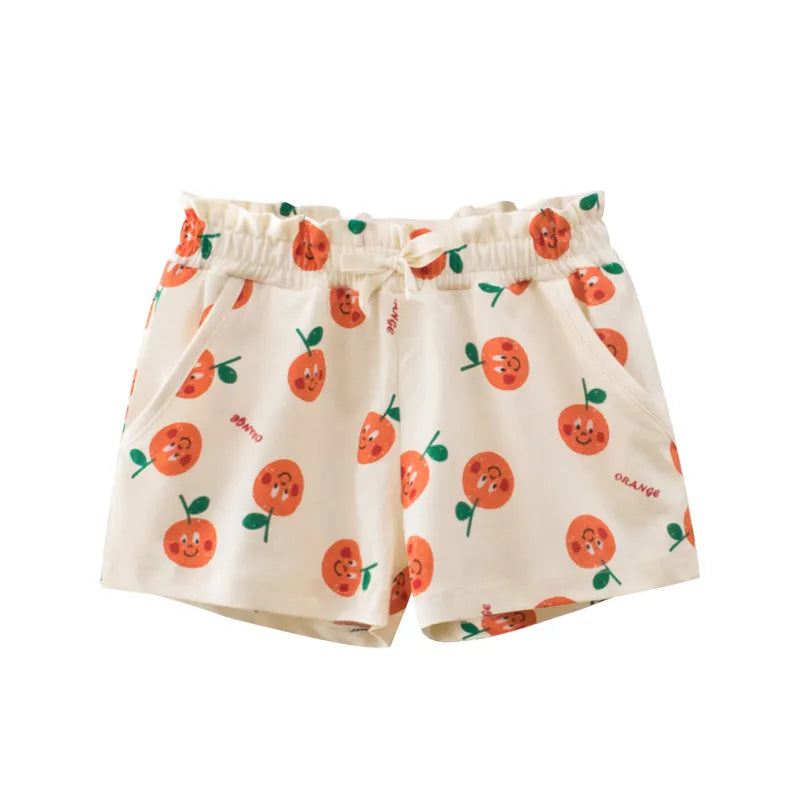 Toddler Girl Summer Printed Cotton Shorts