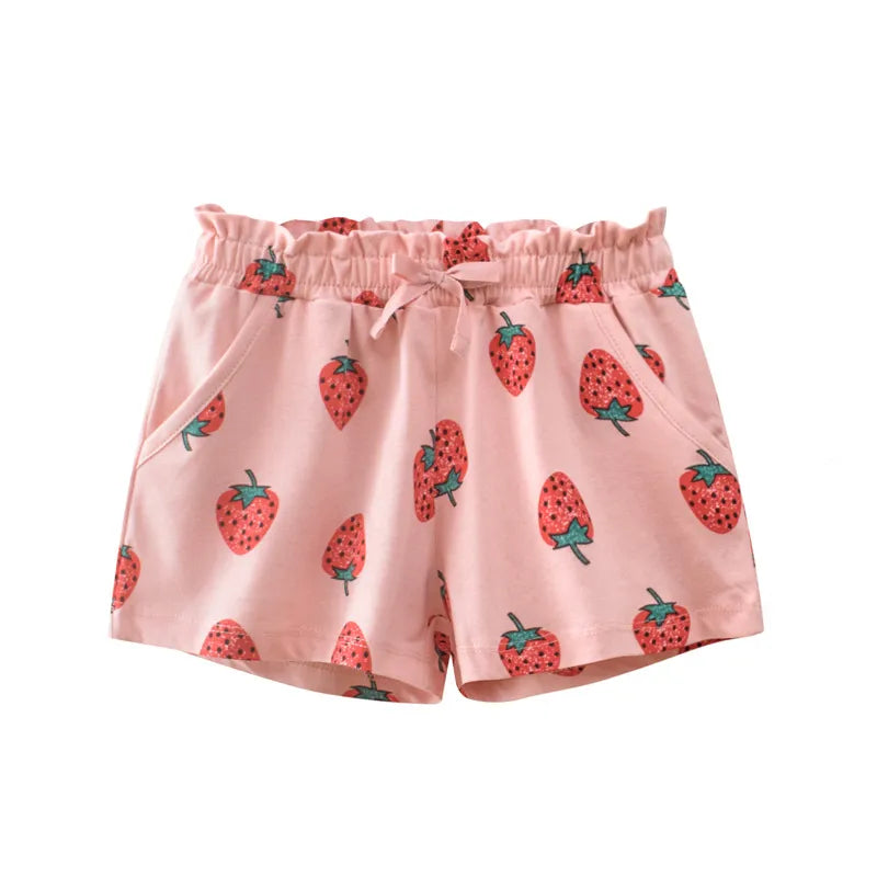 Toddler Girl Summer Printed Cotton Shorts