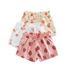 Toddler Girl Summer Printed Cotton Shorts