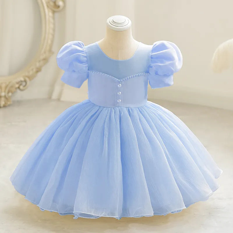 Toddler Girl Tulle Pearl Princess Dress