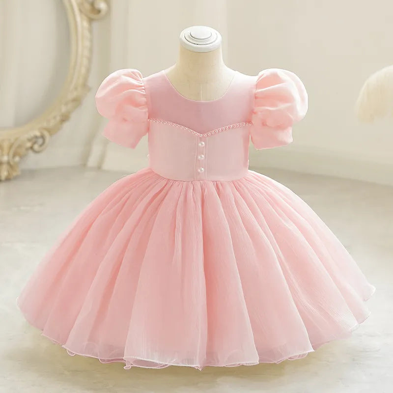 Toddler Girl Tulle Pearl Princess Dress