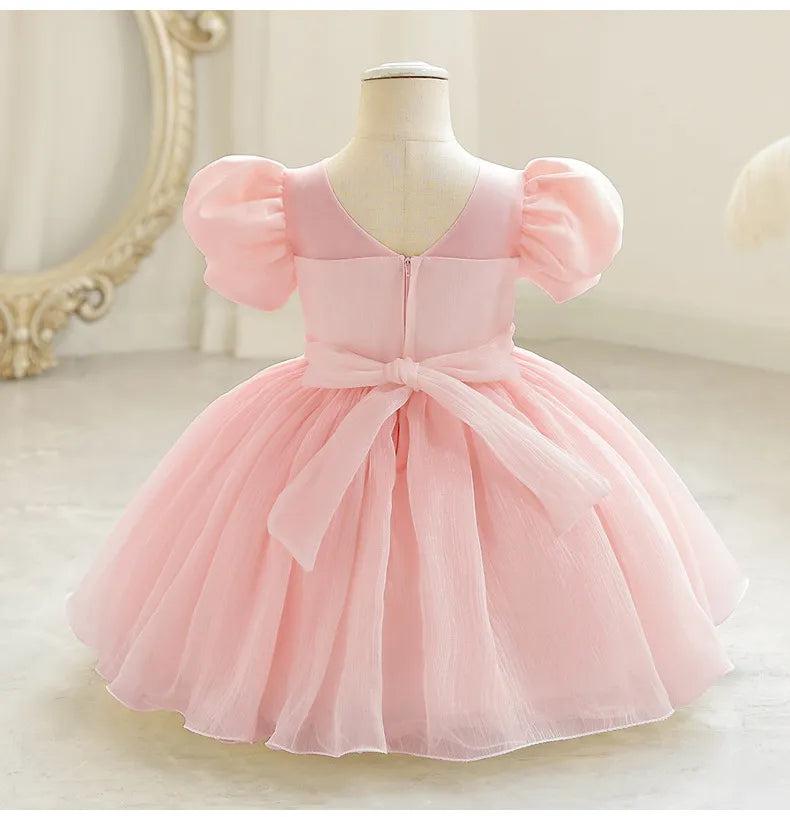 Toddler Girl Tulle Pearl Princess Dress