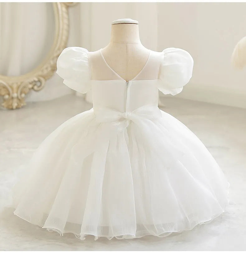 Toddler Girl Tulle Pearl Princess Dress