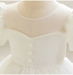 Toddler Girl Tulle Pearl Princess Dress