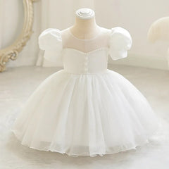 Toddler Girl Tulle Pearl Princess Dress