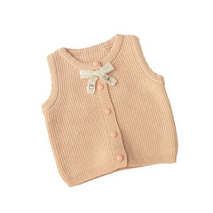 Pull tricoté brodé pour bébé fille, cardigan pour bébé