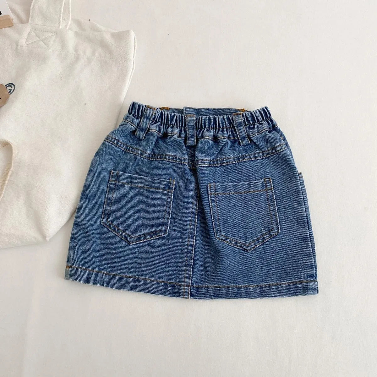 Toddler Girls' Denim Blue Skirt Dress