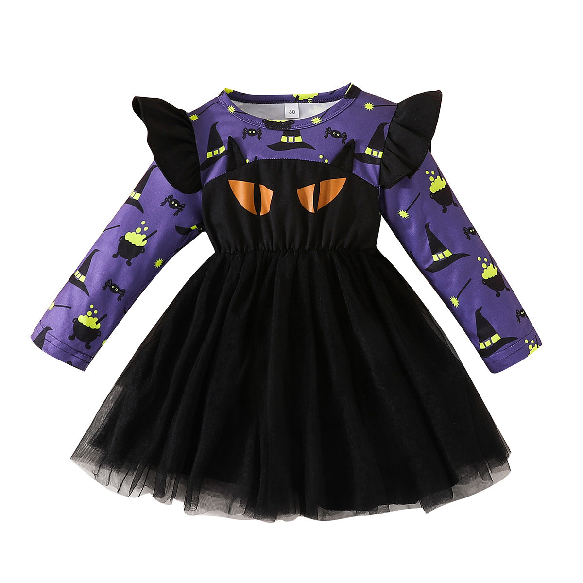 Cute Girl Halloween Cartoon Mesh Dress