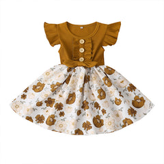 Toddler Girl Clothes Toddler Girl Flora Print Short Sleeve Dress