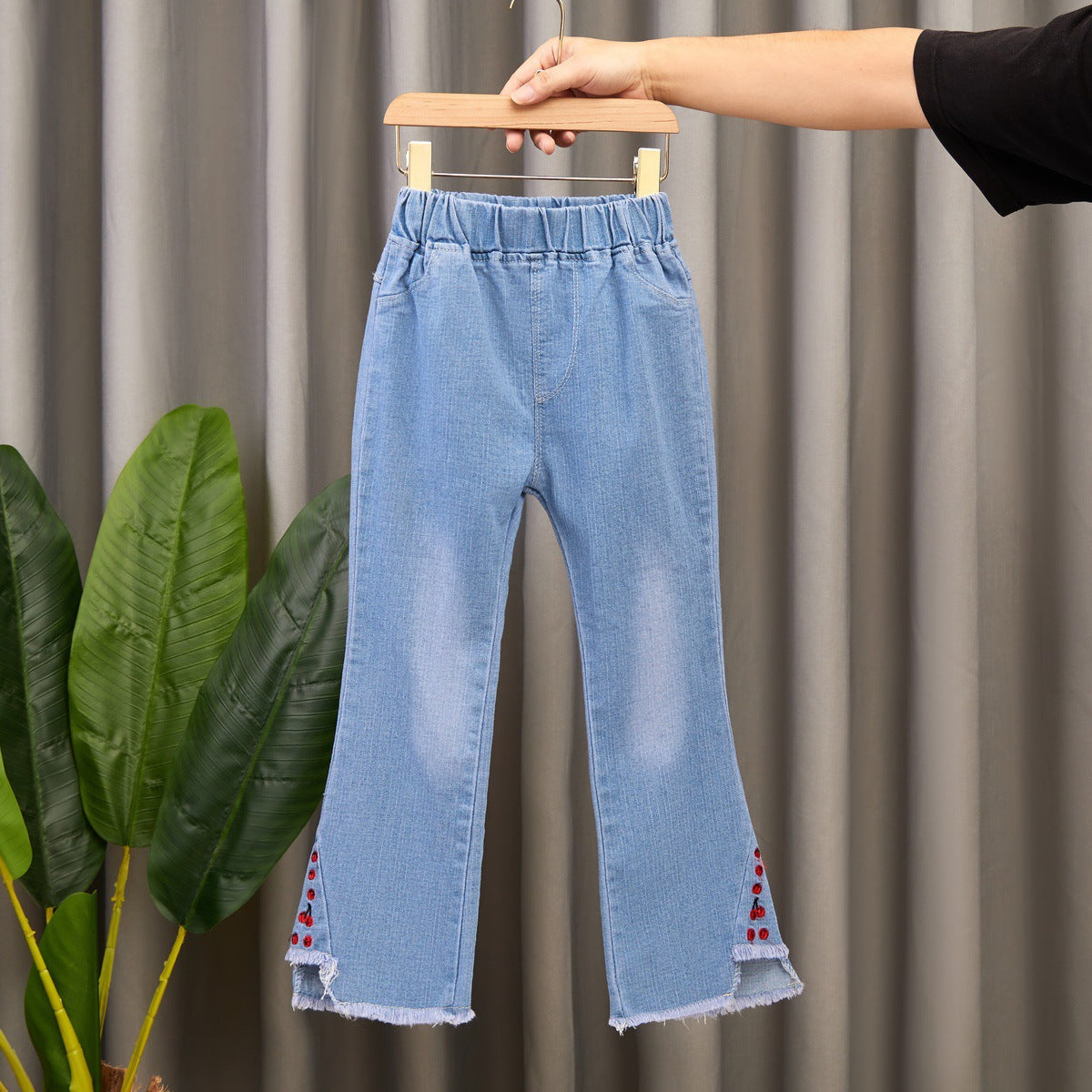 Toddlers Girls Straight Denim Flare Pants Trousers