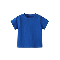 Unisex Kids Summer Solid Color T-shirt