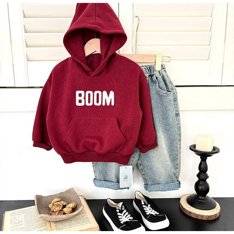 Unisex Youth Teens Personalized Hoodies For Kids Red