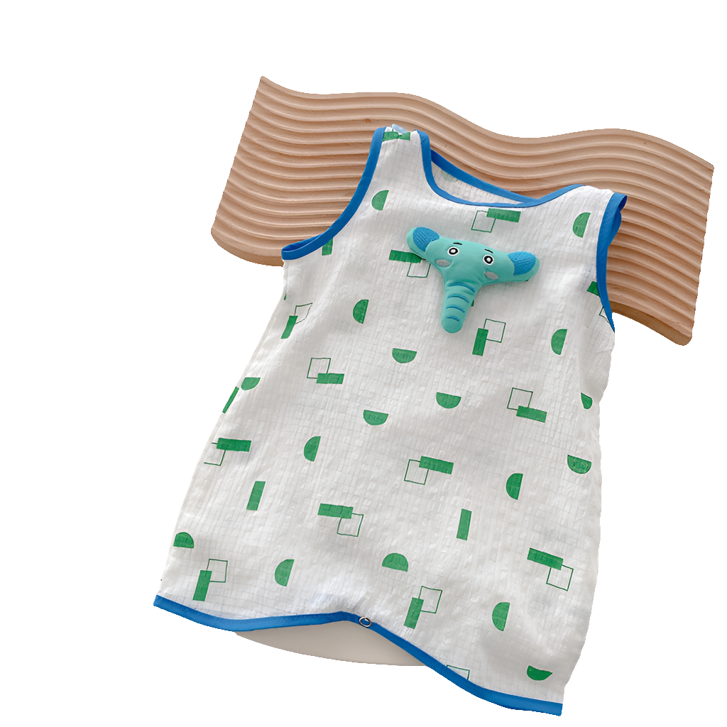 Baby elephant sleeping bag 0-2 years old summer romper