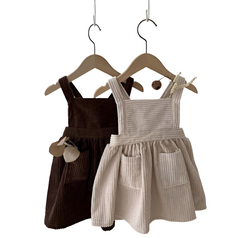 girls' corduroy overalls dress