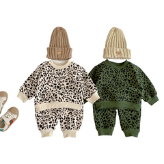 Tenues d'automne pour enfants, pull à col rond, pantalon, vêtements de plein air, pour bébés garçons et filles